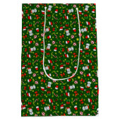 Holiday Snowman ミディアムペーパーバッグ (裏面)