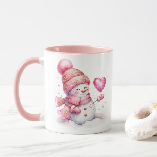 Holiday Snowman Coffee Mug マグカップ (ドーナツ)