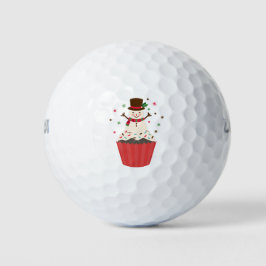 Holiday Snowman Cupcake ゴルフボール