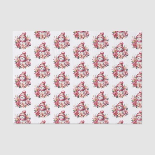 Holiday Snowman Tissue Paper 薄葉紙 (正面)