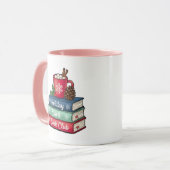 Holiday Spirit Book Club Mug | Pink マグカップ (正面左)