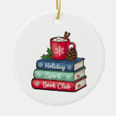 Holiday Spirit Book Club Ornament | Book Lovers セラミックオーナメント (正面)