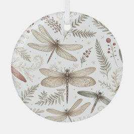 Holiday Spirit Dragonflies ガラスオーナメント