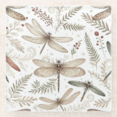 Holiday Spirit Dragonflies ガラスコースター (正面)