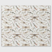 Holiday Spirit Dragonflies ラッピングペーパー (フラット)