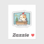 Holiday Spirit, Low Battery Cat Sticker シール (シート)