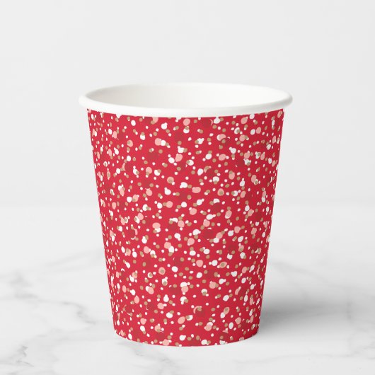 Holiday Sprinkles Red Paper Cup 紙コップ (正面)