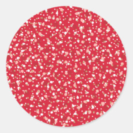 Holiday Sprinkles Red Sticker ラウンドシール
