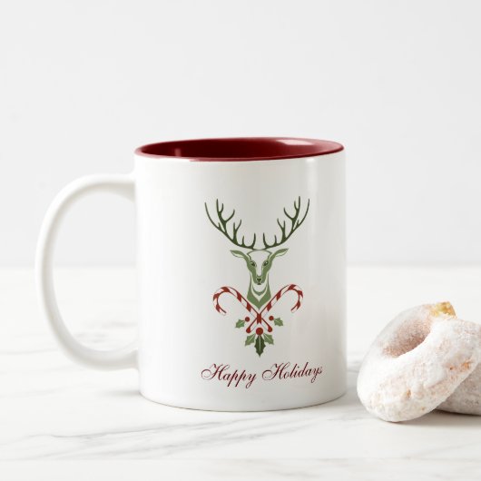 Holiday Stag Mug ツートーンマグカップ (ドーナツ)