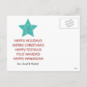 Holiday Starsフォトポストカード{black} シーズンポストカード (裏面)