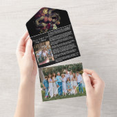 Holiday Storyカード（写真あり） オールインワン招待状 (貼ってはがせる)