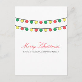 Holiday String of Lightsはがき シーズンポストカード