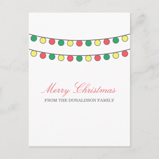 Holiday String of Lightsはがき シーズンポストカード (正面)