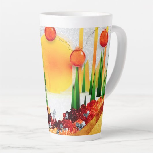 HOLIDAY SUNSHINE WITHIN THE PINES :) カフェラテマグ (右アングル)