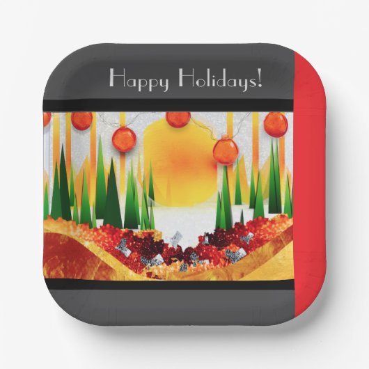 HOLIDAY SUNSHINE WITHIN THE PINES :) ペーパープレート (正面)