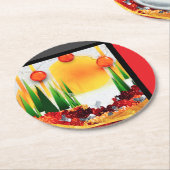 HOLIDAY SUNSHINE WITHIN THE PINES :) ラウンドペーパーコースター (アングル)