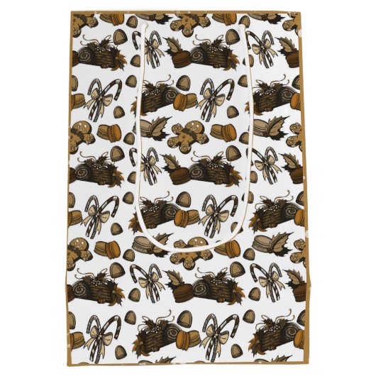 Holiday Sweets- Coco (Solid) Medium Gift Bag ミディアムペーパーバッグ (裏面)