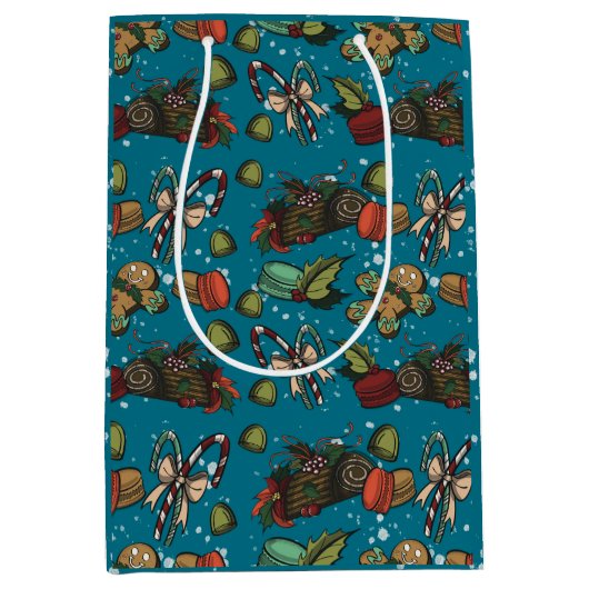 Holiday Sweets- Ice (Color) ミディアムペーパーバッグ (正面)