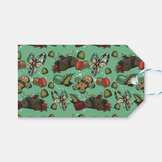 Holiday Sweets- Mint (Color) ギフトタグ (正面(横))