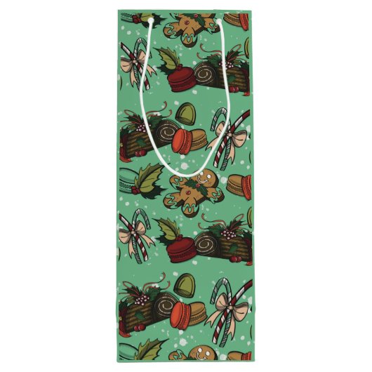 Holiday Sweets- Mint (Color) ワインギフトバッグ (裏面)