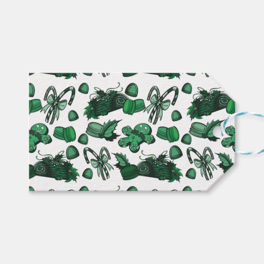 Holiday Sweets- Mint (Solid) ギフトタグ (正面(横))