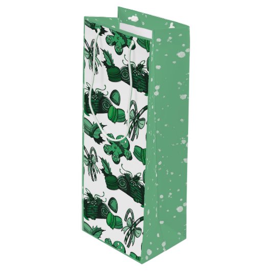 Holiday Sweets- Mint (Solid) ワインギフトバッグ (正面アングル)