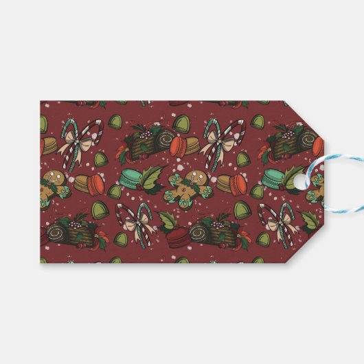 Holiday Sweets- Peppermint (Color) ギフトタグ (正面(横))