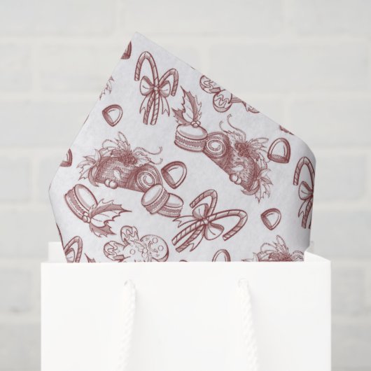 Holiday Sweets- Peppermint (Sheer) 薄葉紙 (ギフトバッグ)