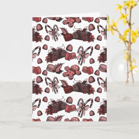 Holiday Sweets- Peppermint (Solid) カード (黄色い花)