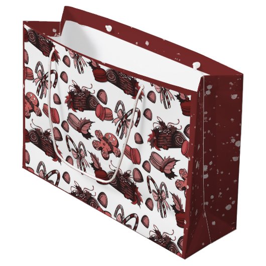 Holiday Sweets- Peppermint (Solid) ラージペーパーバッグ (正面アングル)