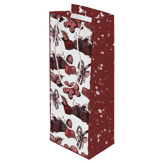 Holiday Sweets- Peppermint (Solid) ワインギフトバッグ (裏面アングル)