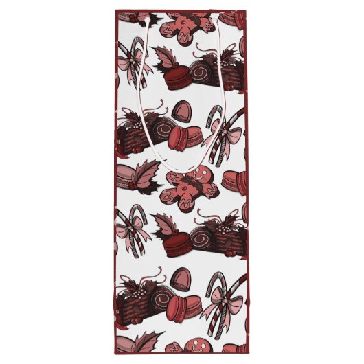 Holiday Sweets- Peppermint (Solid) ワインギフトバッグ (裏面)