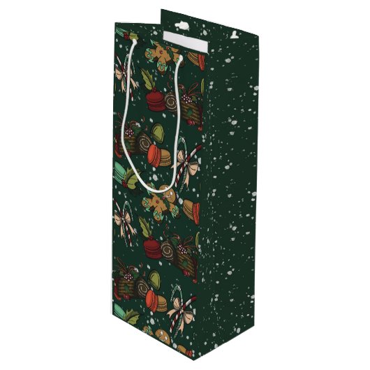 Holiday Sweets- Pine (Color) ワインギフトバッグ (正面アングル)