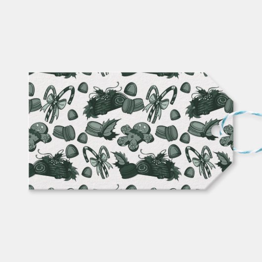 Holiday Sweets- Pine (Solid) ギフトタグ (正面(横))