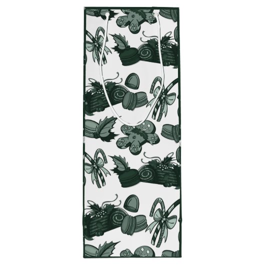 Holiday Sweets- Pine (Solid) ワインギフトバッグ (裏面)