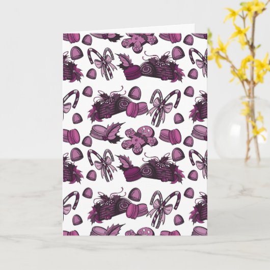 Holiday Sweets- Sugar Plum (Solid) カード (黄色い花)