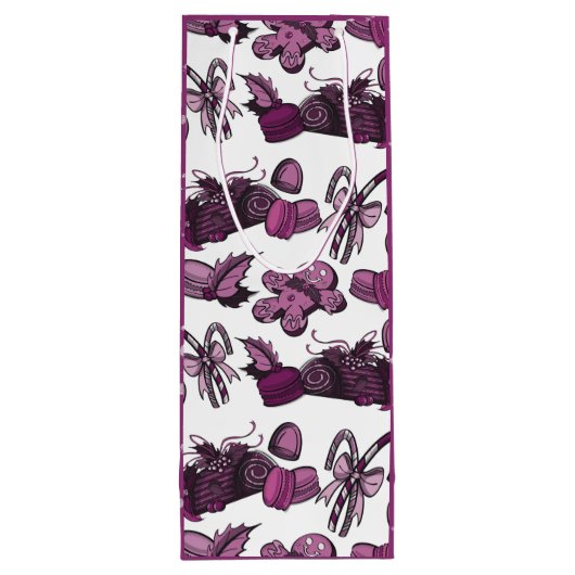 Holiday Sweets- Sugar Plum (Solid) ワインギフトバッグ (裏面)