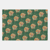 Holiday Sweets Wrapping Paper Flat Sheet Set of 3 ラッピングペーパーシート (正面3)