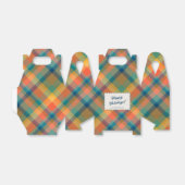 Holiday Tartan Plaid Festive Custom Name Christmas フェイバーボックス (折り畳みなし)