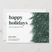 Holiday Thank You Business Order Card シーズンカード (正面)