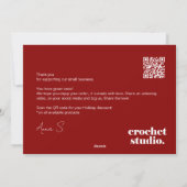 Holiday Thank You Business Order Card シーズンカード (裏面)