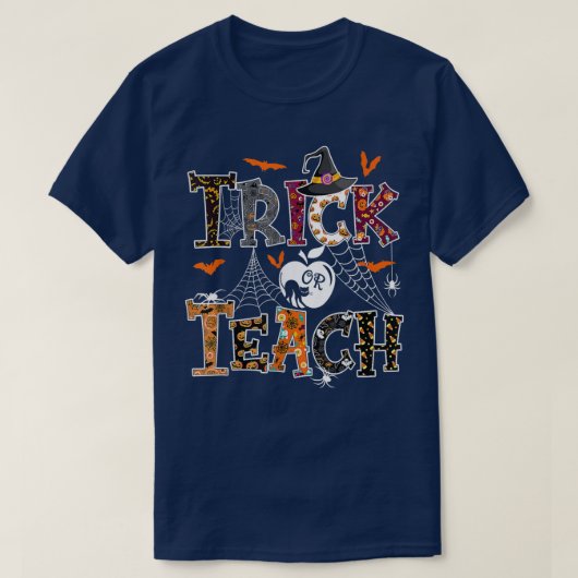 Holiday Thanksgiving Halloween Teacher Trick Or Tr Tシャツ (デザイン正面)