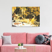 Holiday, the Picnic by James Tissot, ビクトリアン Art キャンバスプリント (インサイチュ (リビング))