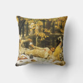 Holiday, the Picnic by James Tissot, ビクトリアン Art クッション (裏面)