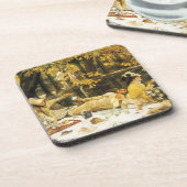 Holiday, the Picnic by James Tissot, ビクトリアン Art コースター (左側)