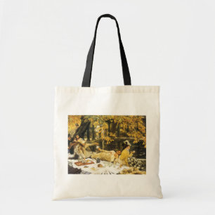 Holiday, the Picnic by James Tissot, ビクトリアン Art トートバッグ