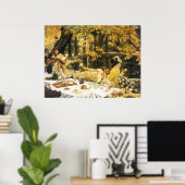 Holiday, the Picnic by James Tissot, ビクトリアン Art ポスター (ホームオフィス)