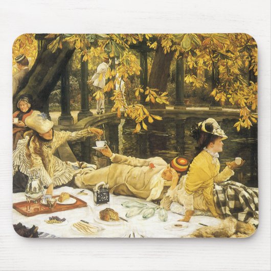 Holiday, the Picnic by James Tissot, ビクトリアン Art マウスパッド (正面)