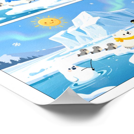 Holiday Theme Spot the Difference Kids Activity  ポスター (角)