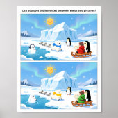 Holiday Theme Spot the Difference Kids Activity  ポスター (正面)